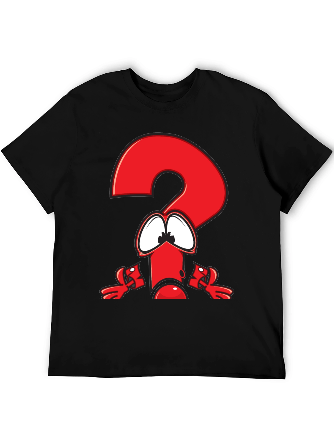 Funny Cartoon Question Mark Graphic T-Shirt