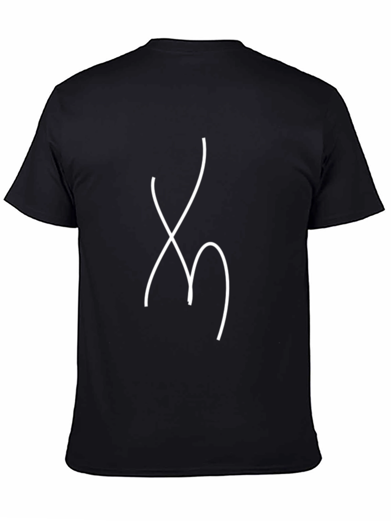 Abstract Graphic Print Black T-Shirt