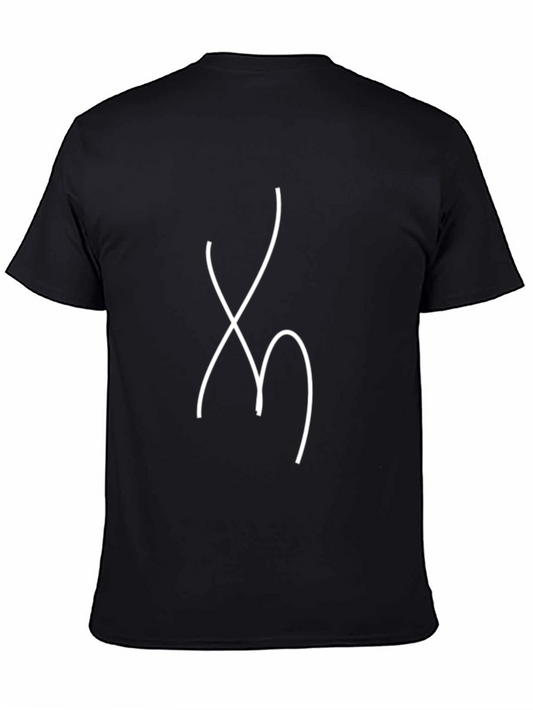 Abstract Graphic Print Black T-Shirt