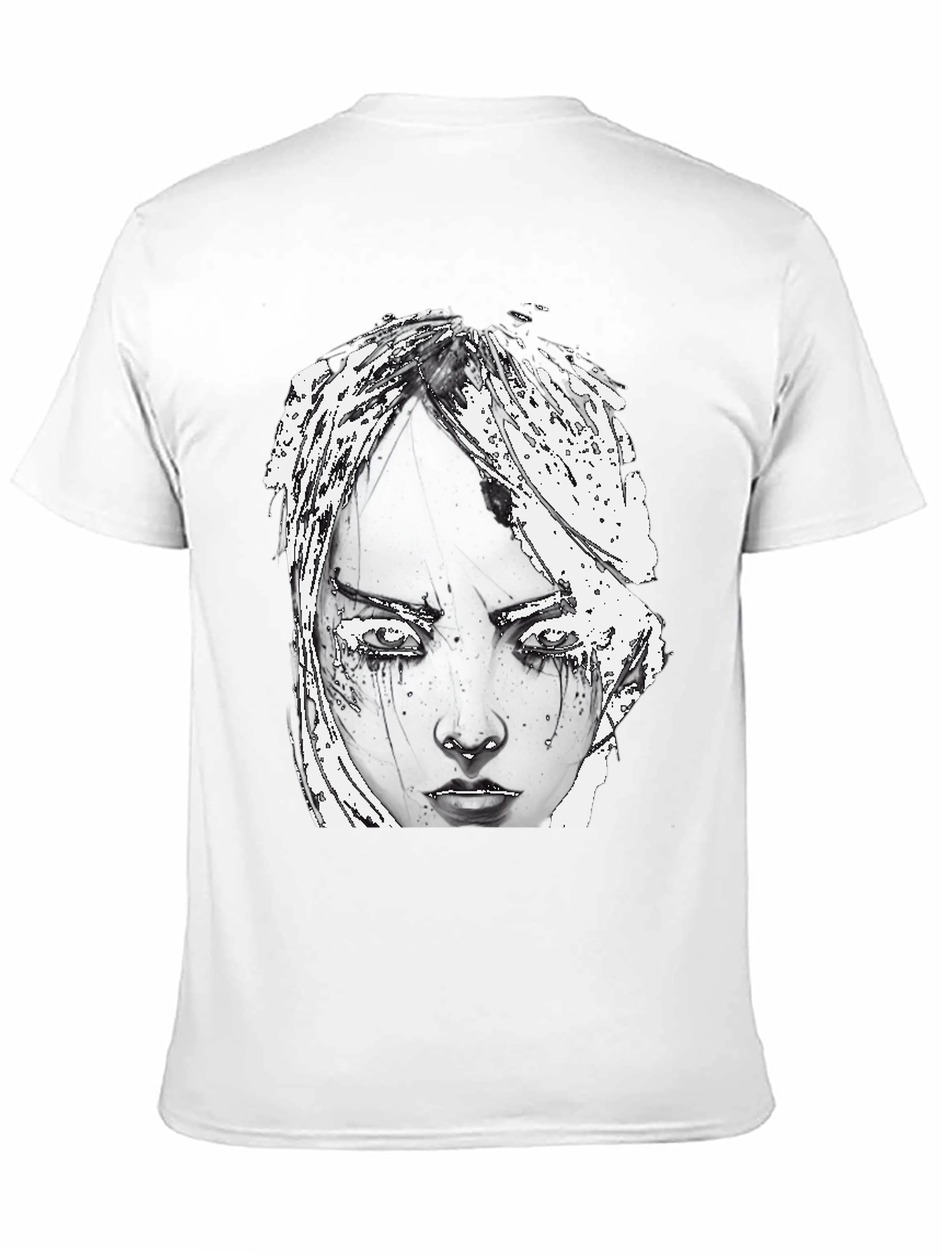 Artistic Graphic Print Tee - Edgy Style