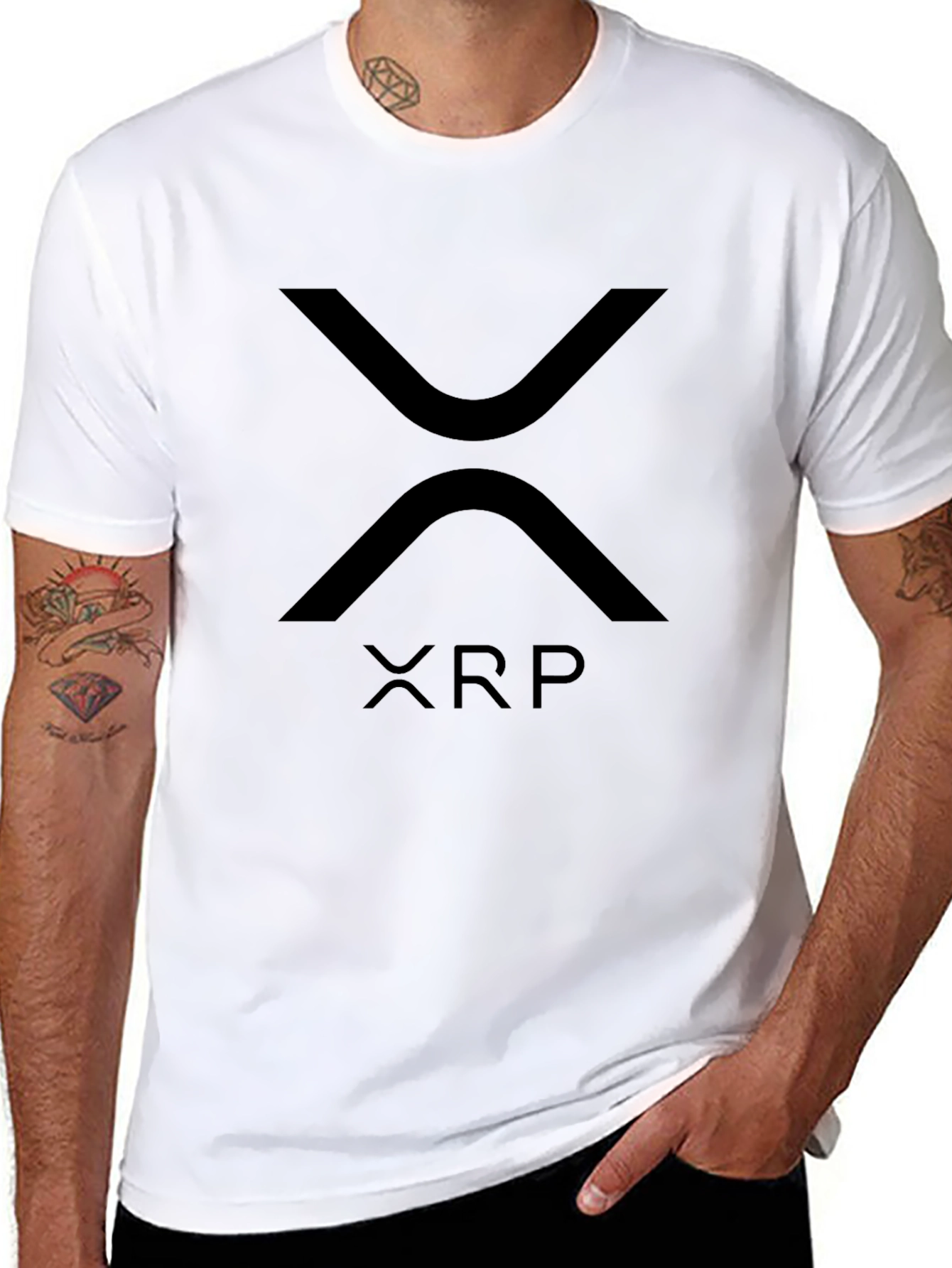 XRP Cryptocurrency Black Graphic Tee