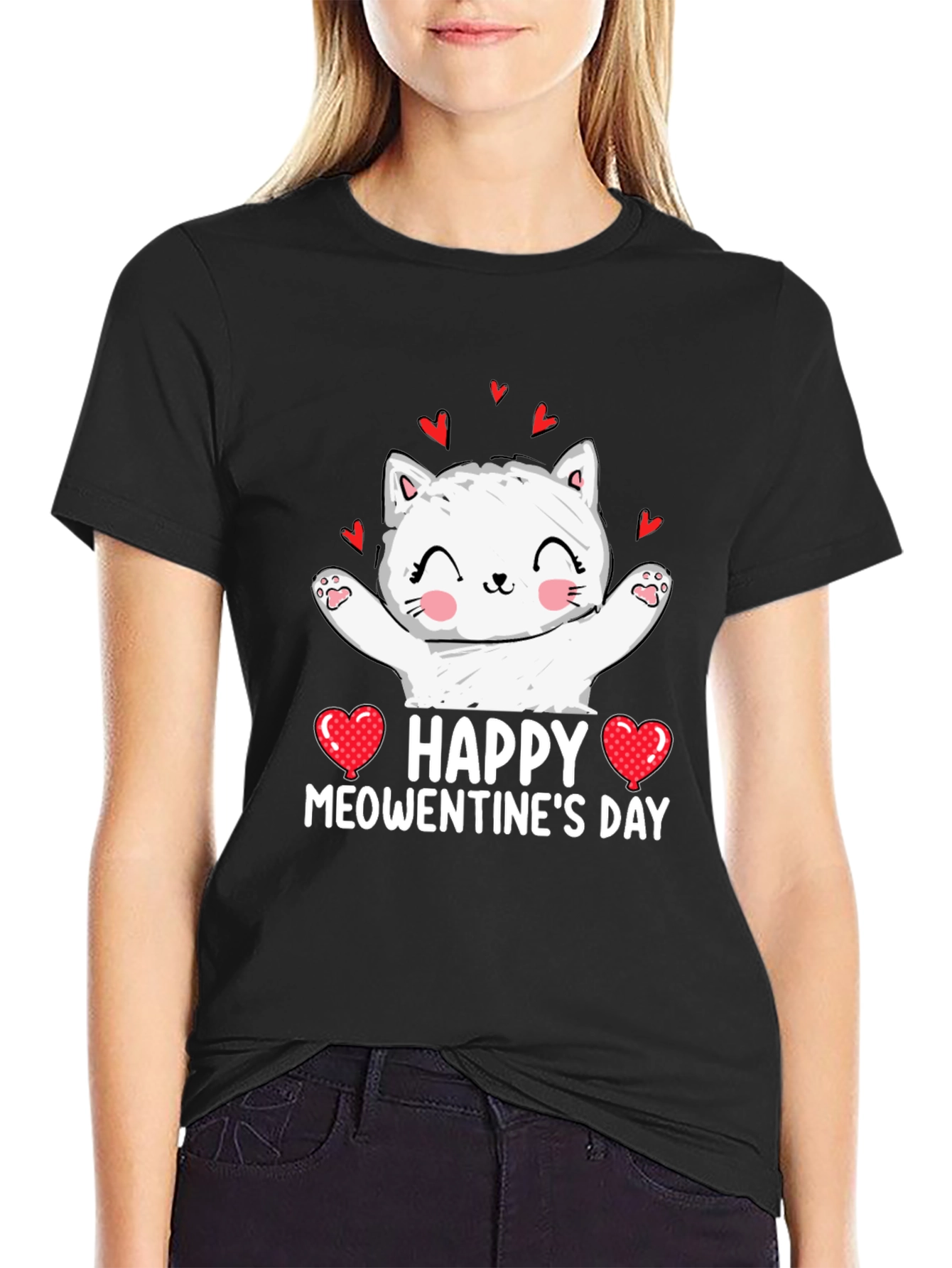 Happy Meowentines Day Cat T-Shirt