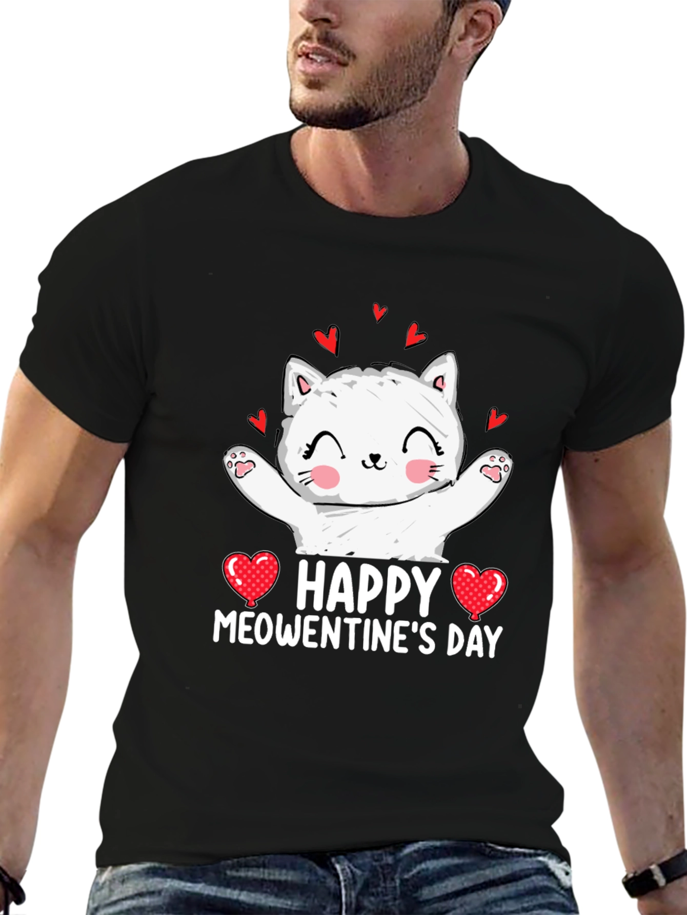 Happy Meowentines Day Cat T-Shirt
