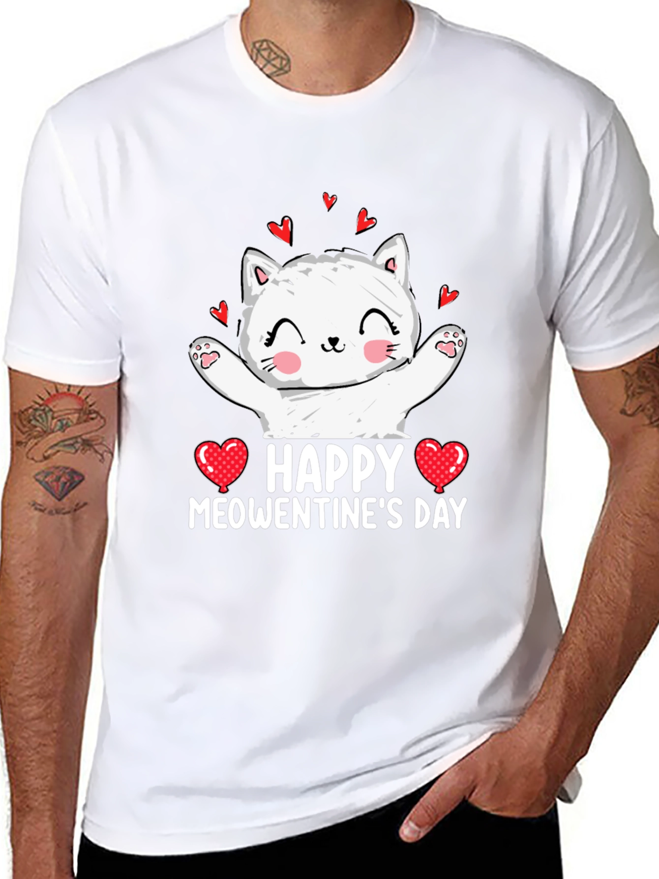 Happy Meowentines Day Cat T-Shirt