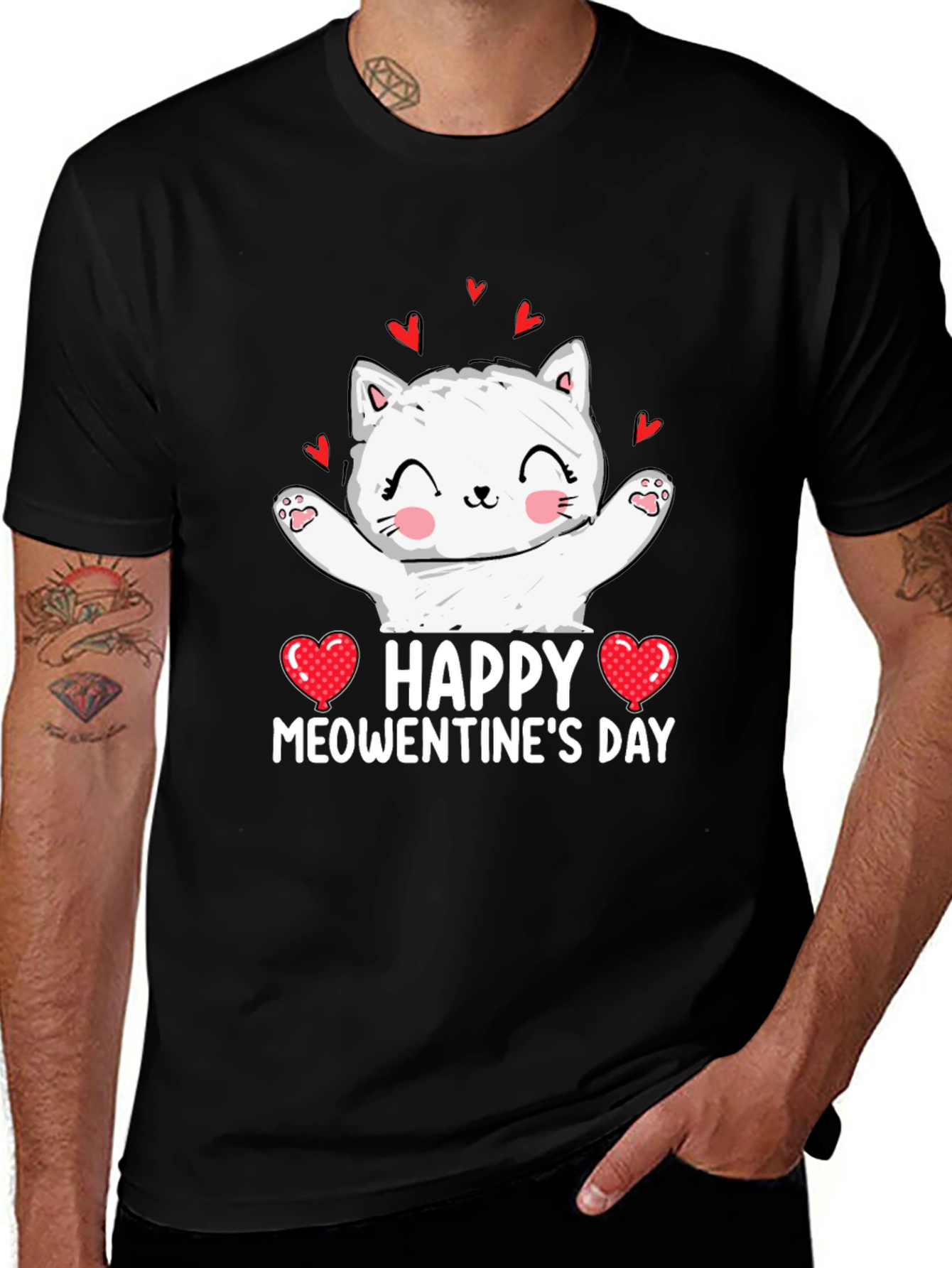 Happy Meowentines Day Cat T-Shirt