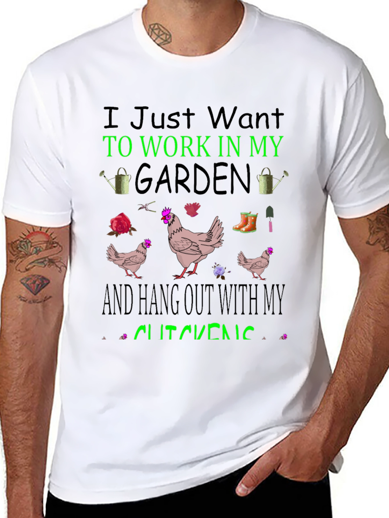 Gardening & Chicken T-Shirt
