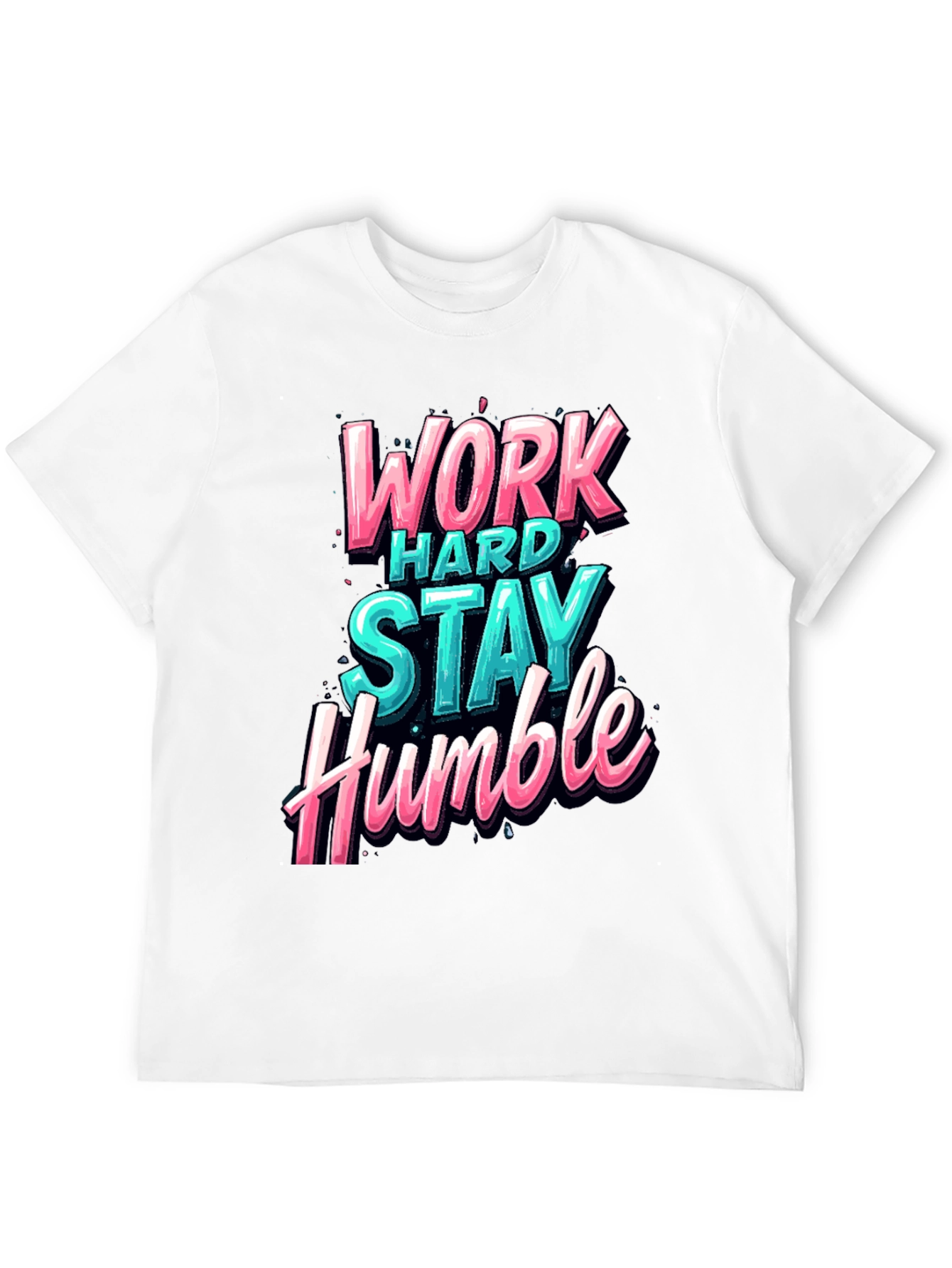 Work Hard Stay Humble Graphic Tee - Black