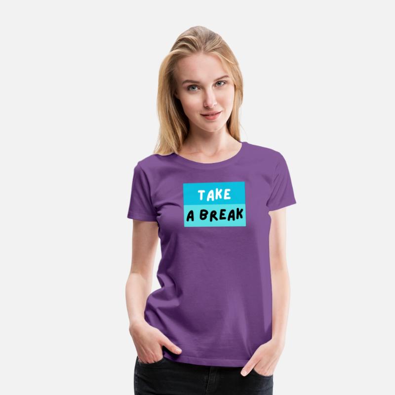 TAKE A BREAK – Playful Blue Motivational Text