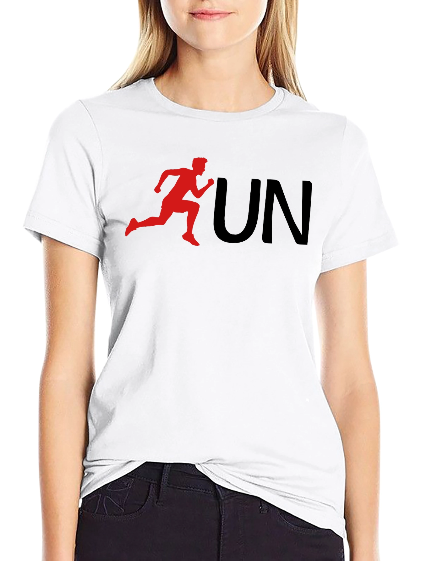 Run Graphic Tee - Black Cotton T-Shirt