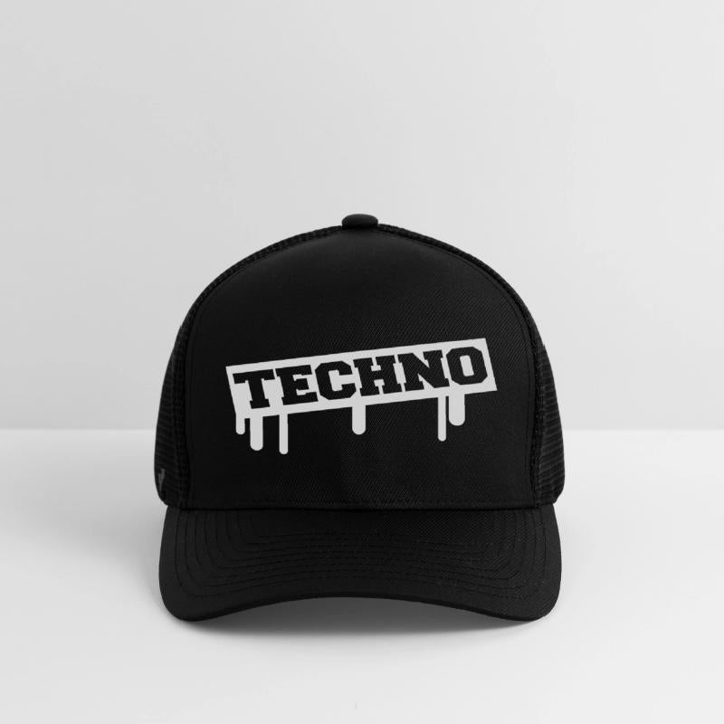 Techno Music Love Graffiti Stamp Quote Party Logo