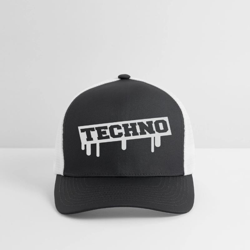 Techno Music Love Graffiti Stamp Quote Party Logo