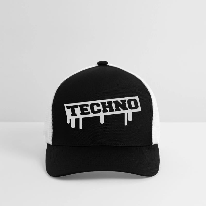 Techno Music Love Graffiti Stamp Quote Party Logo