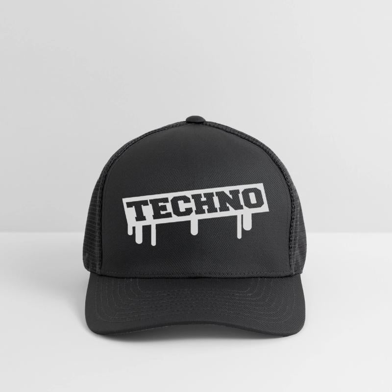 Techno Music Love Graffiti Stamp Quote Party Logo