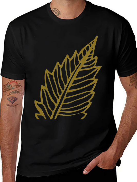 Leaf Graphic Black T-Shirt