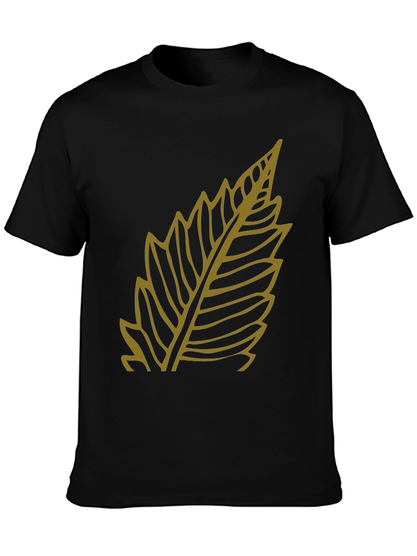 Leaf Graphic Black T-Shirt
