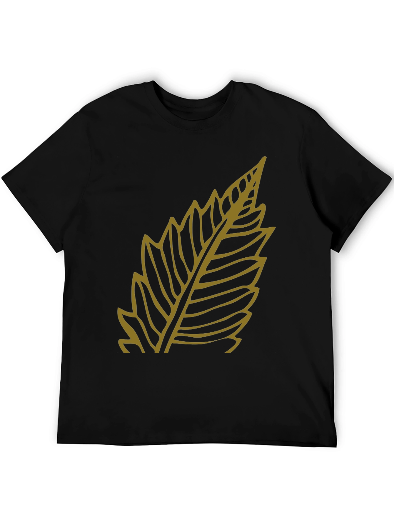 Leaf Graphic Black T-Shirt