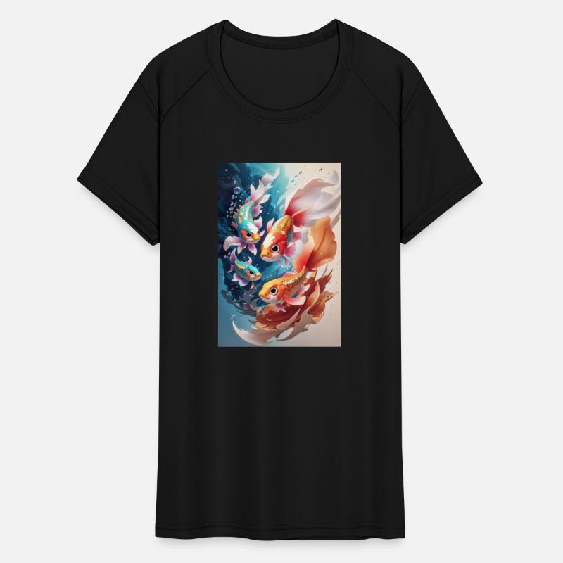 Thai fighting fish Chinese brush drawingcolorfu