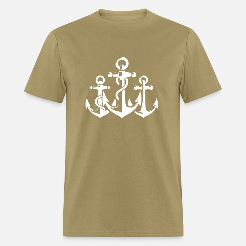 Three Anchors With Rope Rope Around The Iron