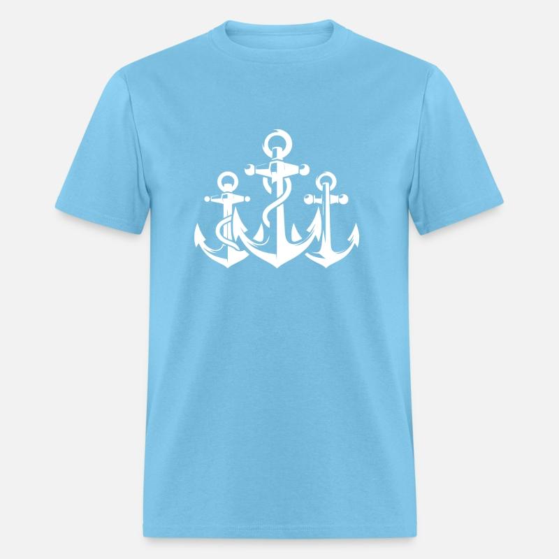 Three Anchors With Rope Rope Around The Iron