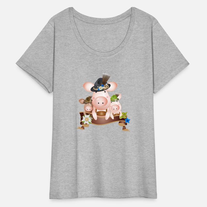 three magical cute pigs in costume