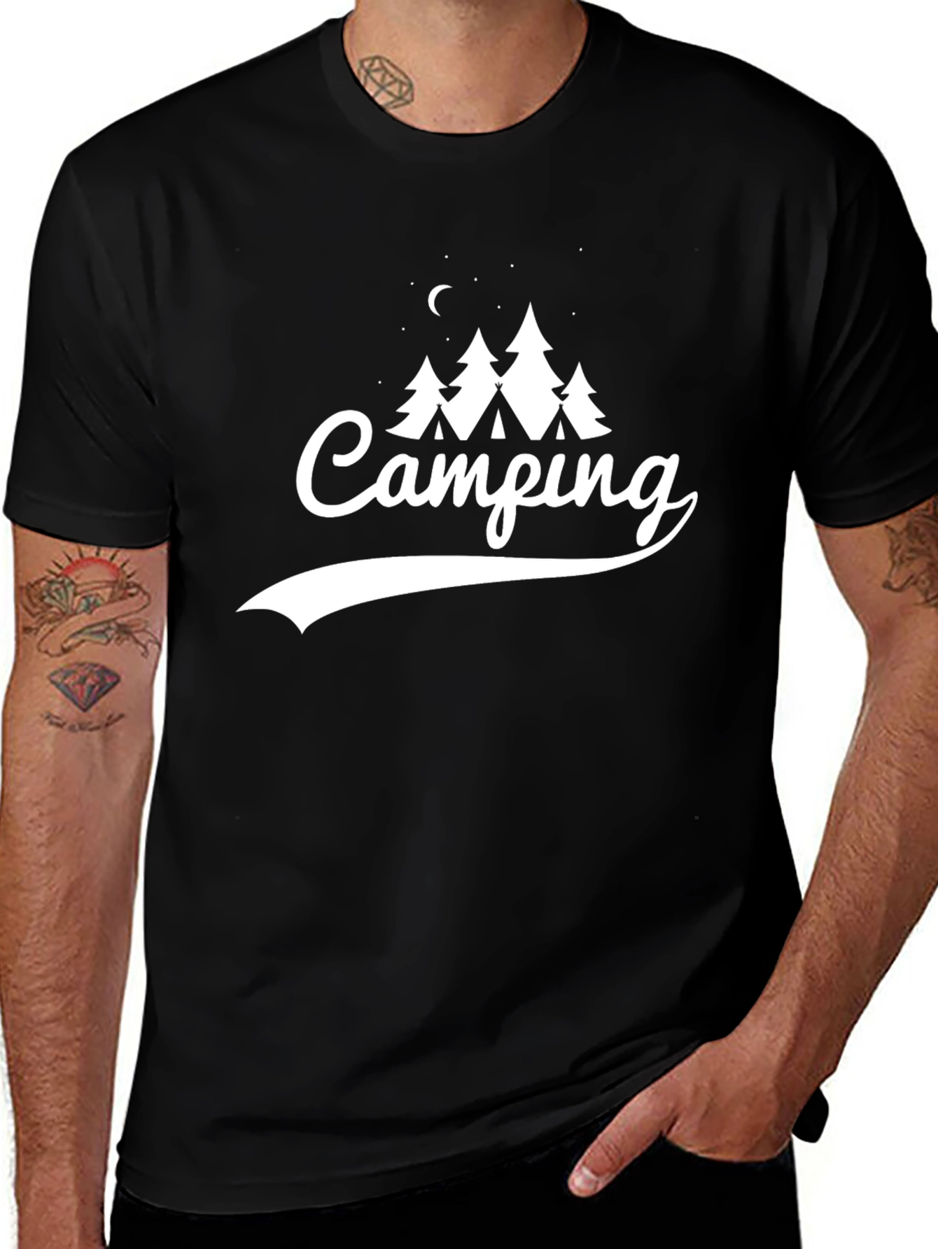 Camping Adventure T-Shirt - Black