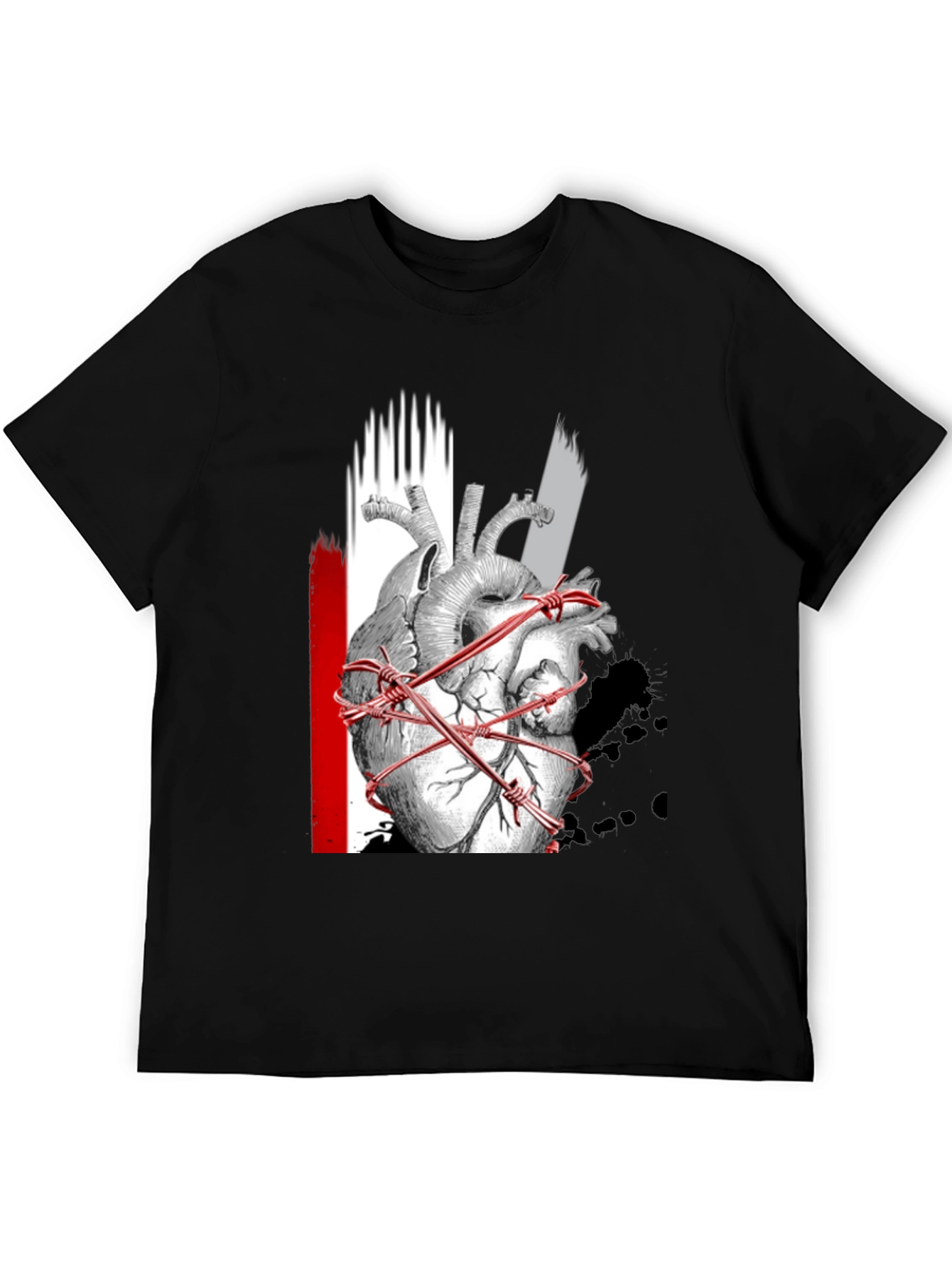 Anatomical Heart Barbed Wire Graphic Tee