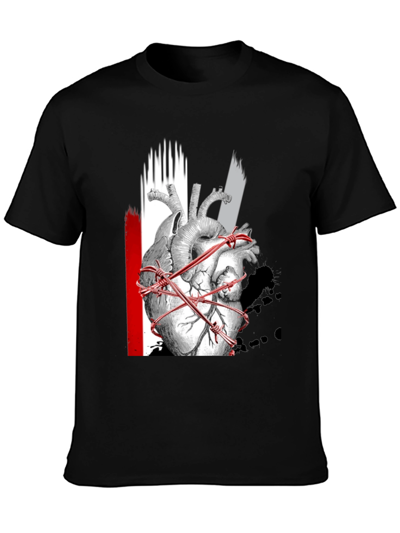 Anatomical Heart Barbed Wire Graphic Tee