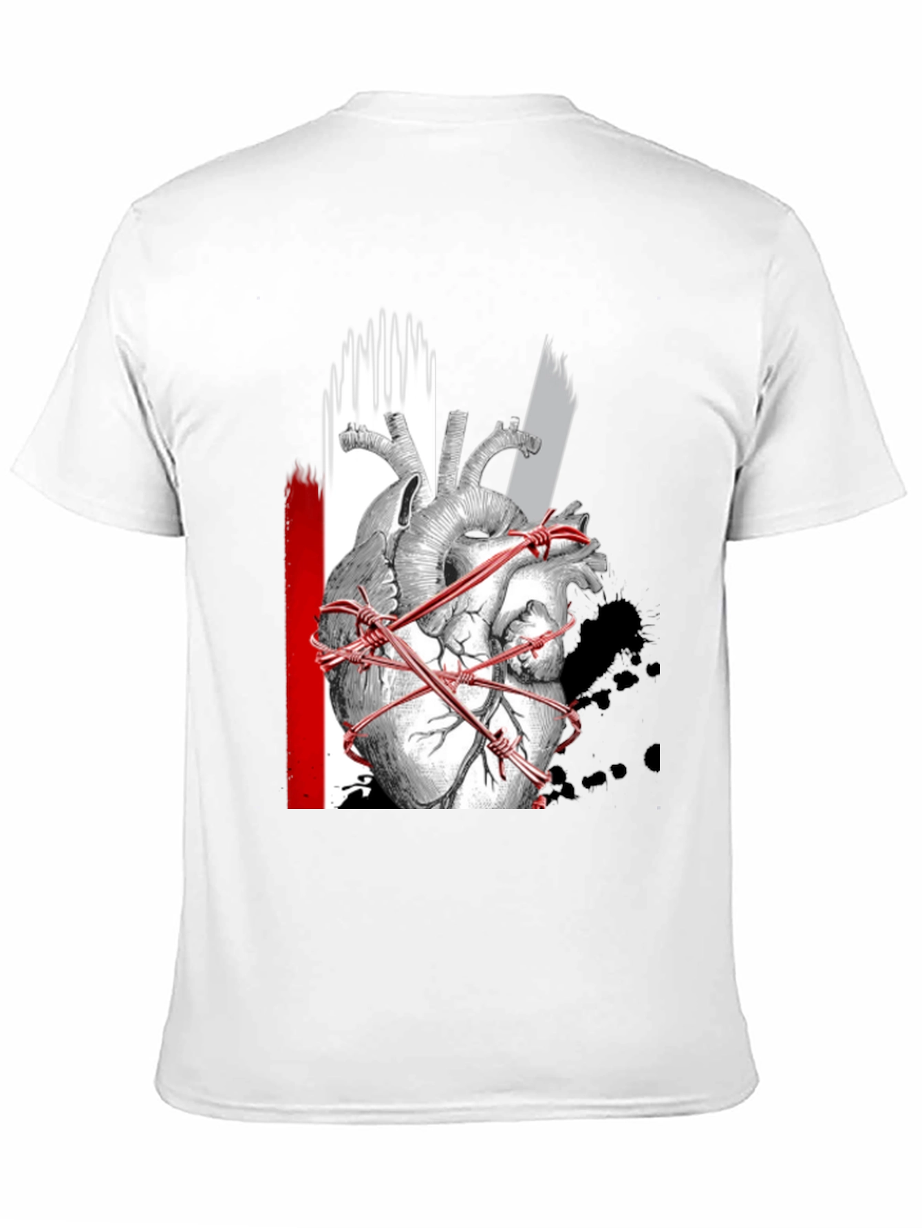 Anatomical Heart Barbed Wire Graphic Tee