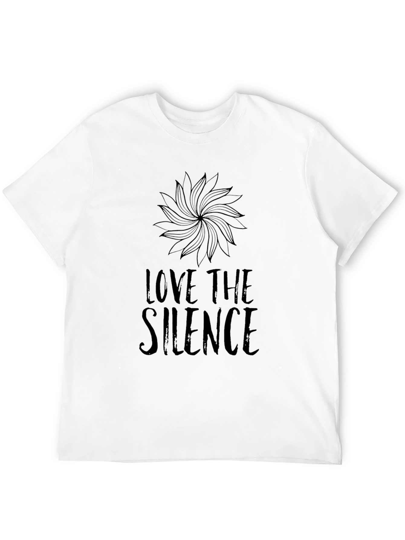 Love The Silence Graphic Black Tee