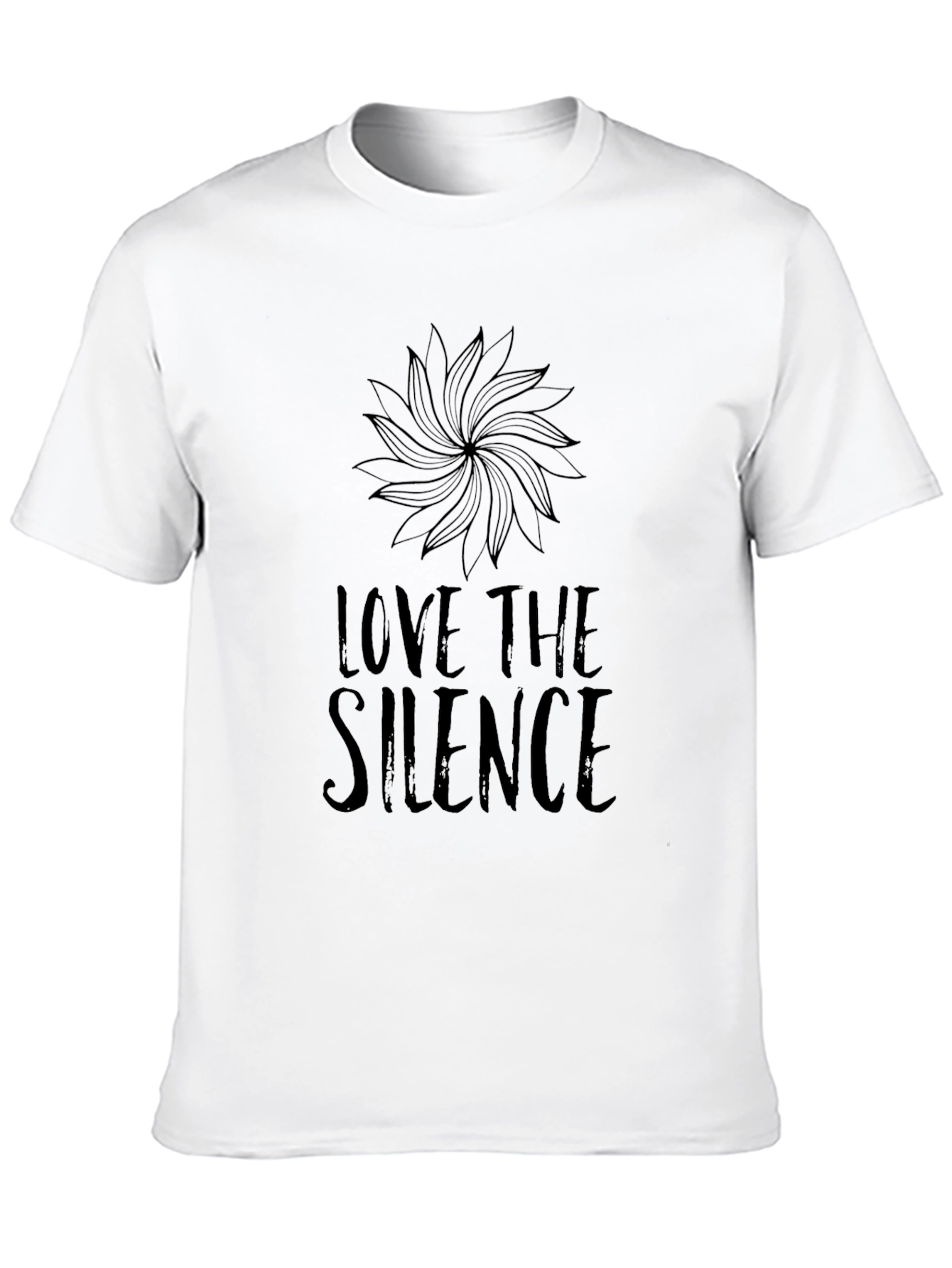 Love The Silence Graphic Black Tee