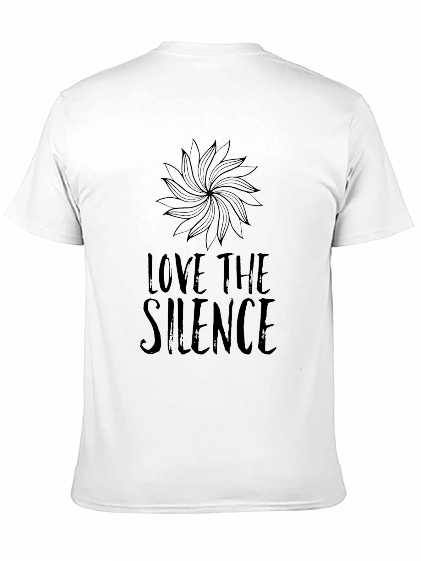 Love The Silence Graphic Black Tee