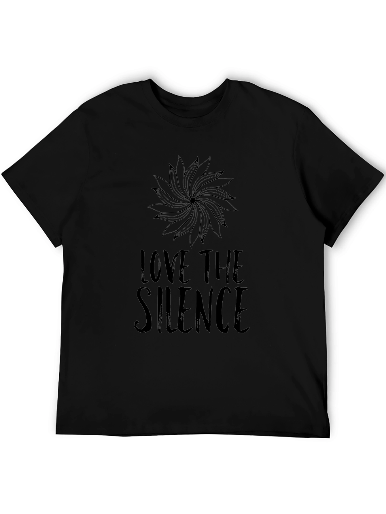 Love The Silence Graphic Black Tee