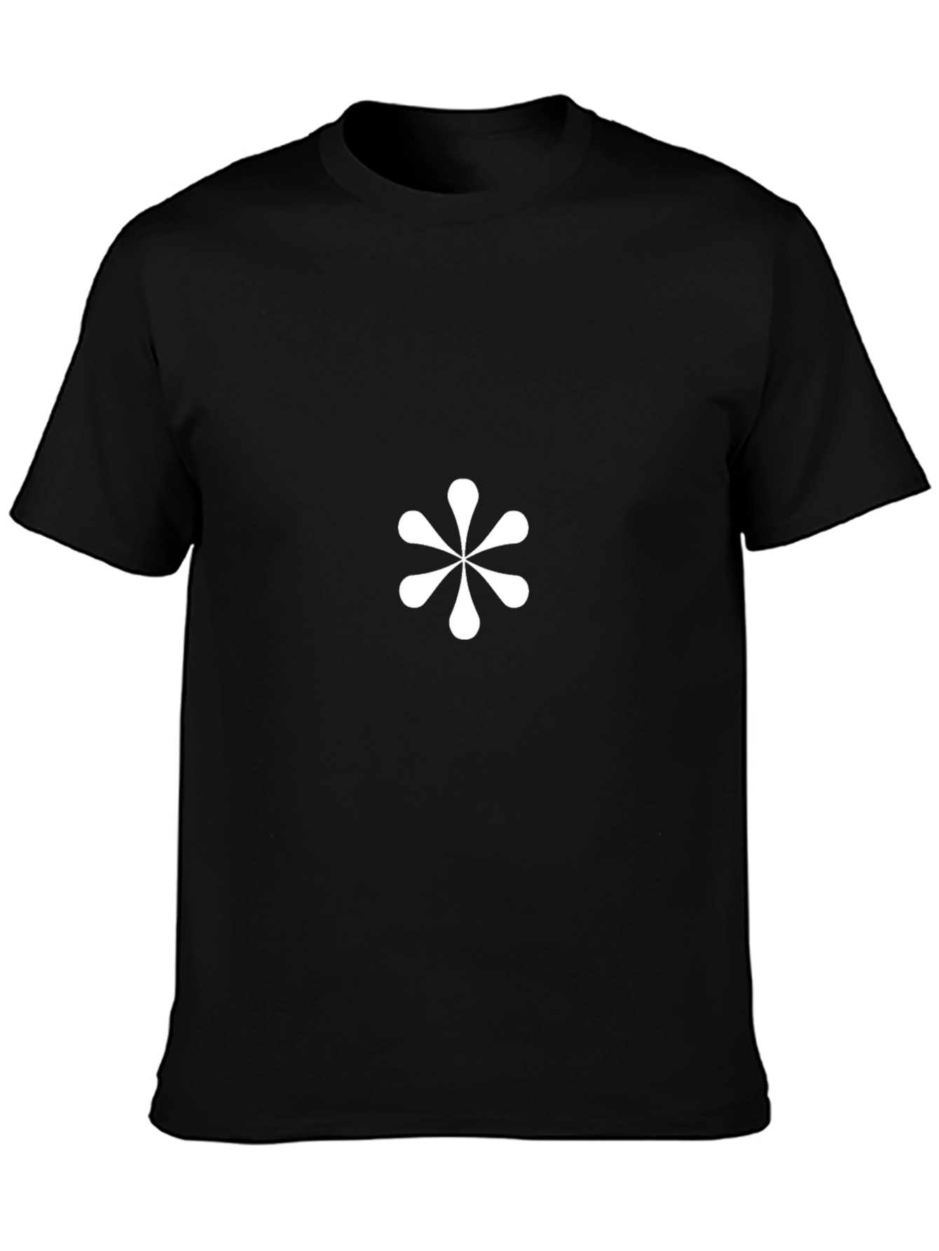 Modern Black T-Shirt with Floral Design