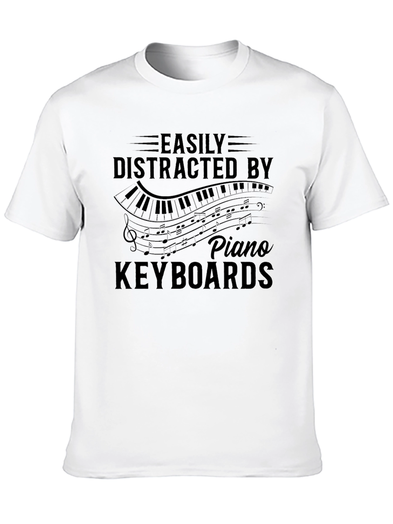 Piano Keyboard Distraction T-Shirt