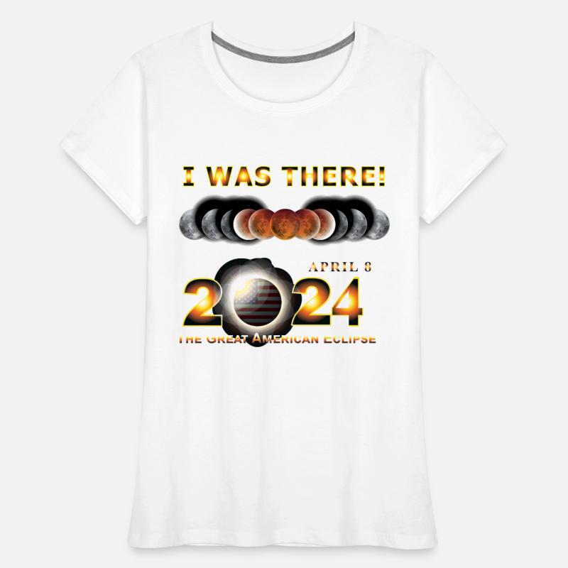 Total Eclipse 2024 I was There w Yellow Outline