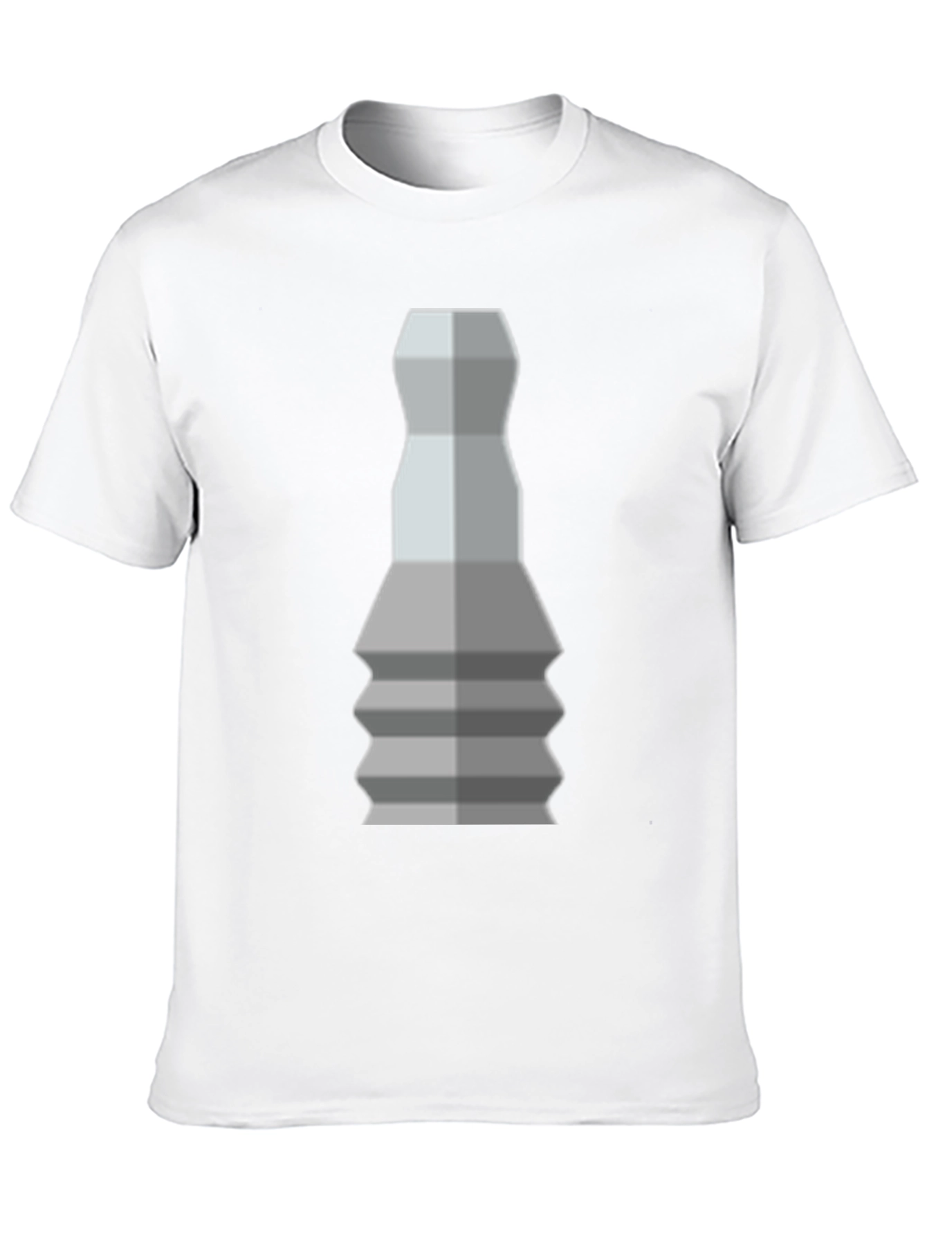 Geometric Chess Piece T-Shirt - Stylish Graphic Tee