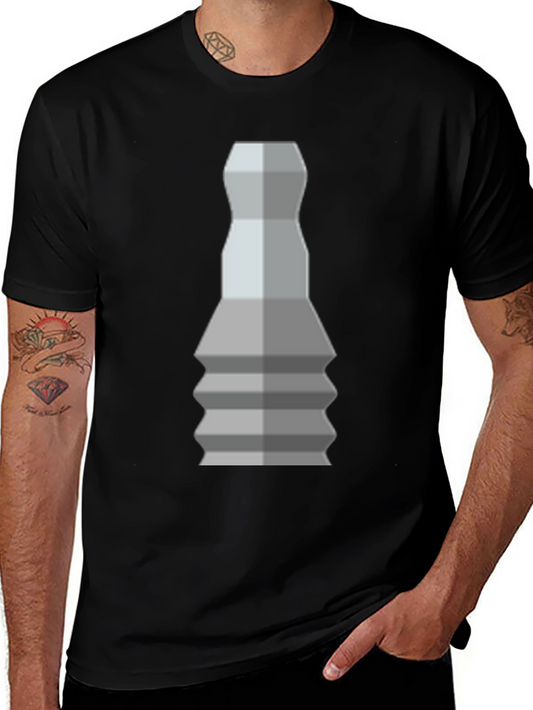 Geometric Chess Piece T-Shirt - Stylish Graphic Tee