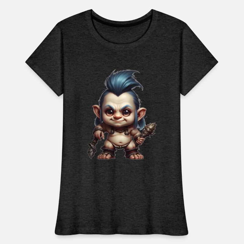 Troll boy warrior with blue hair