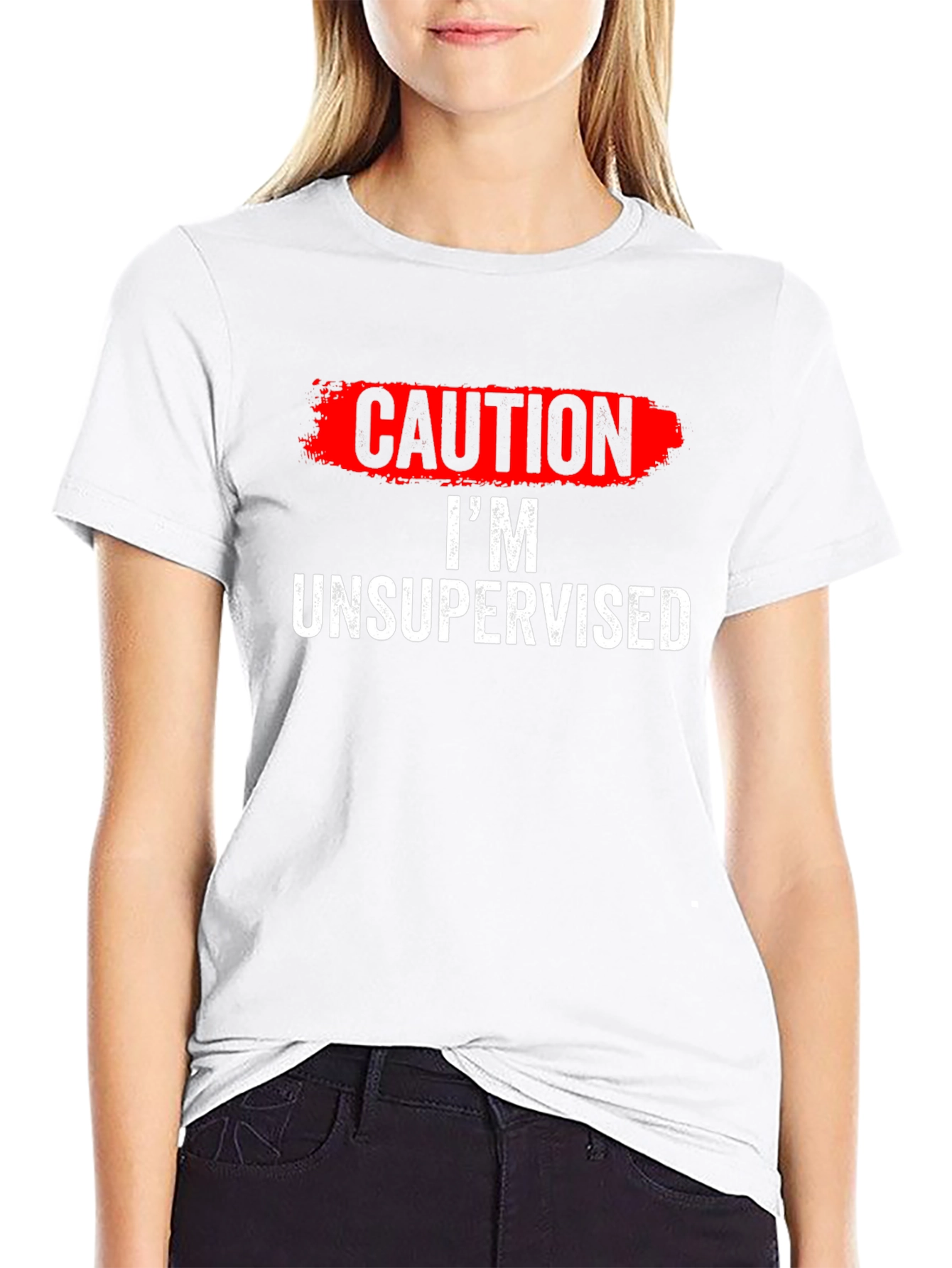 Caution Im Unsupervised T-Shirt Funny Humor