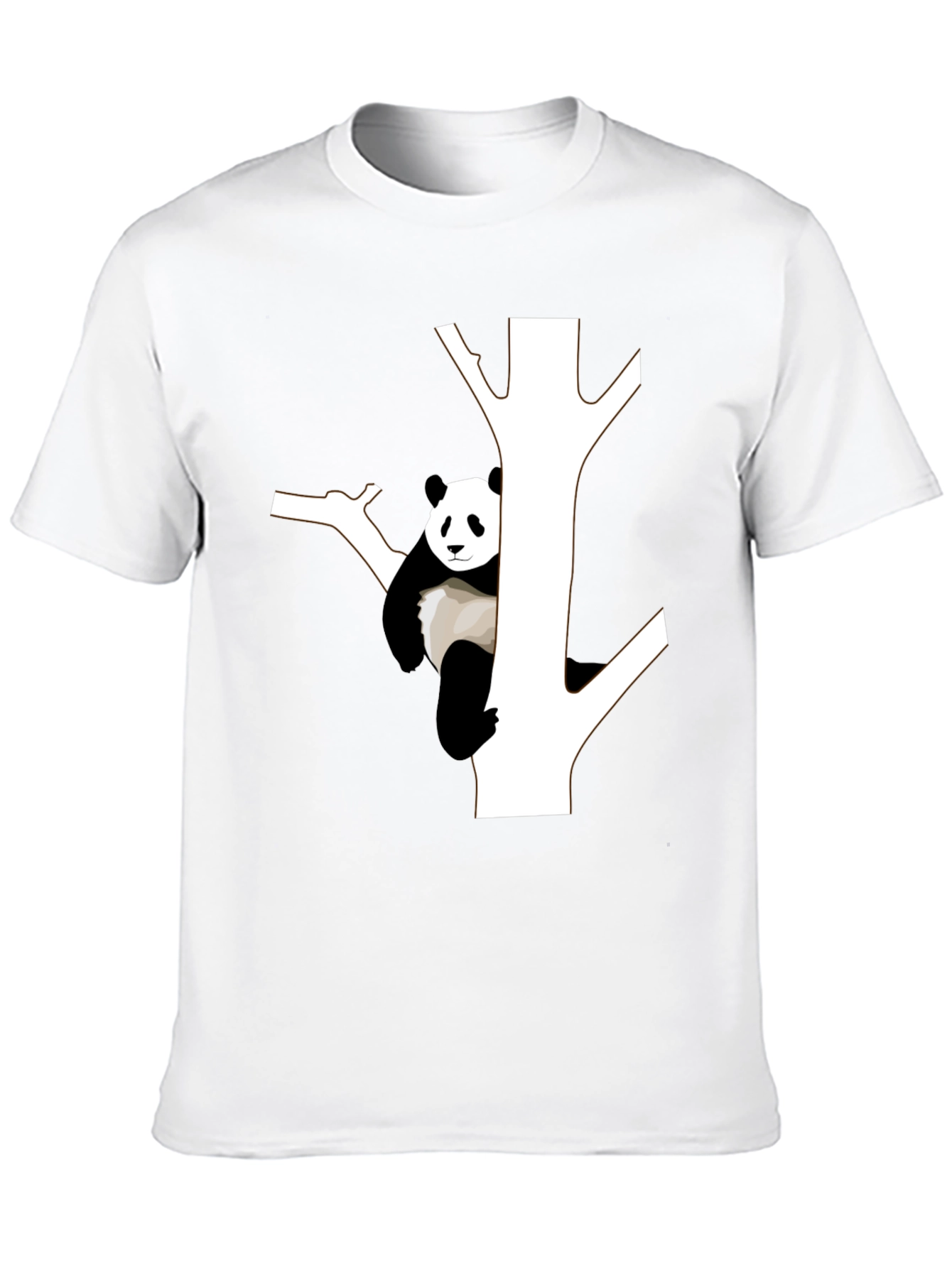 Panda Tree Graphic Tee - Stylish Black T-Shirt