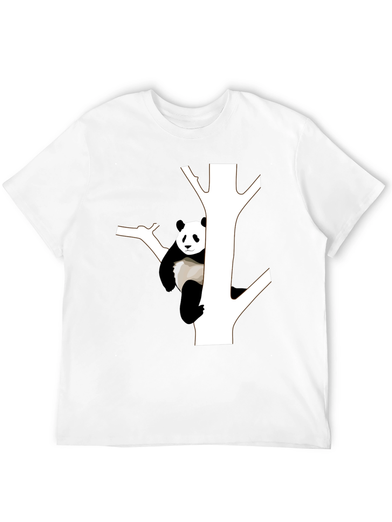 Panda Tree Graphic Tee - Stylish Black T-Shirt