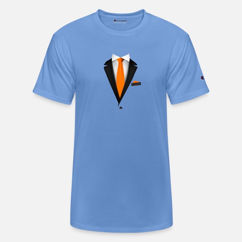 Tuxedo with a Orange Tie For Weddings And Special
