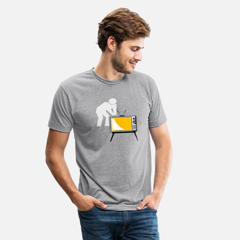 TV show the person holding the television t-shirt