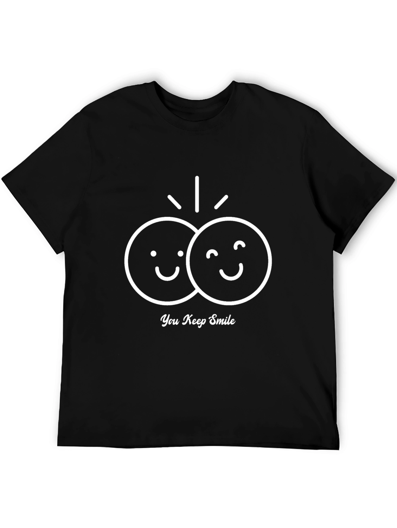 You Keep Smile Black Graphic T-Shirt