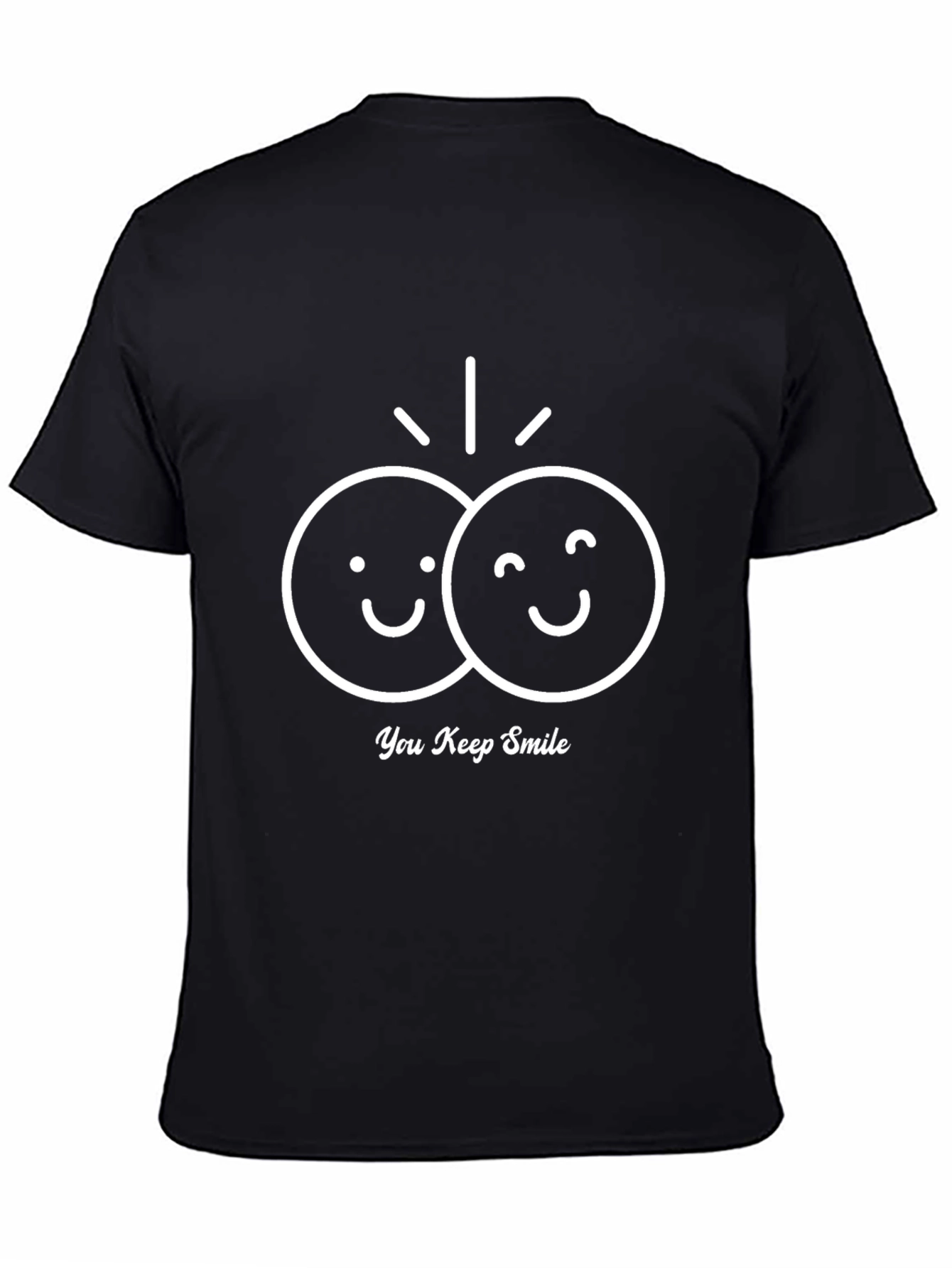 You Keep Smile Black Graphic T-Shirt