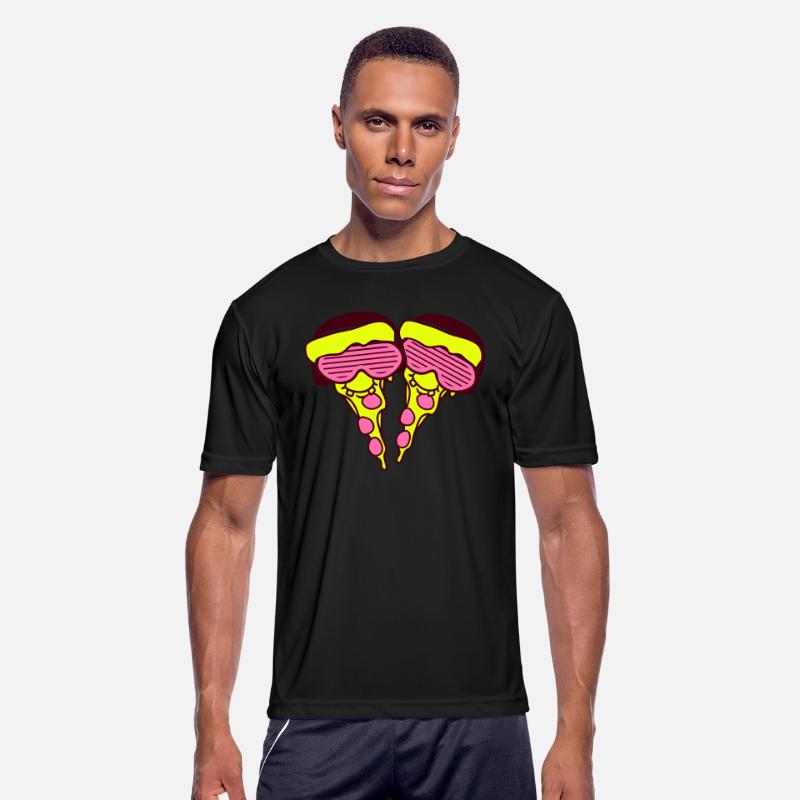 Two DJ Salami Pizza Slices Fast Food 2 Music Party