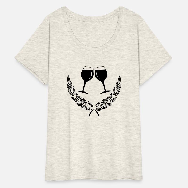 Two wine glasses in laurel wreath wine taster logo