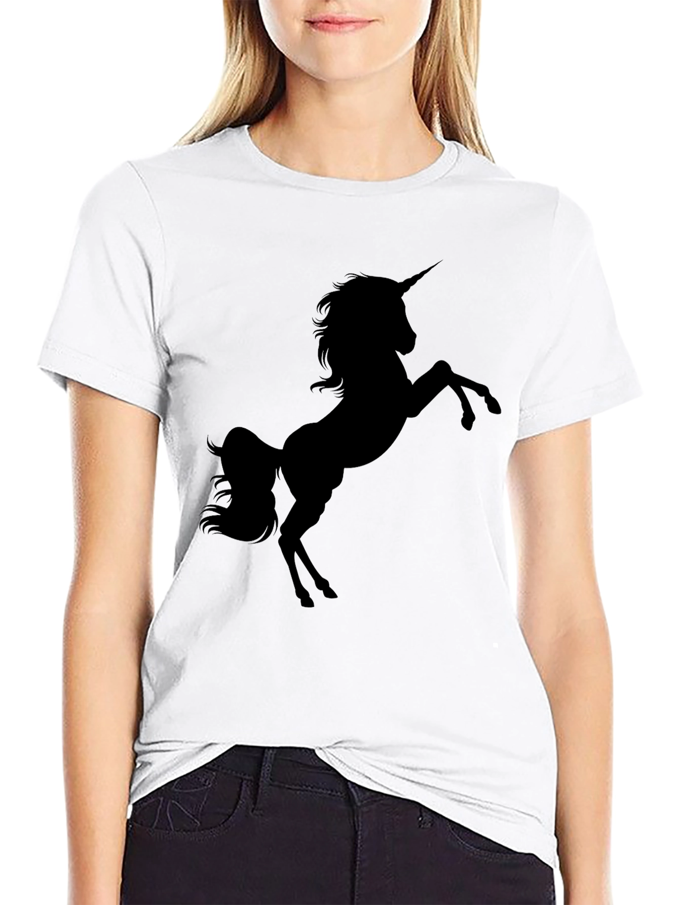 Unicorn Silhouette Black T-Shirt