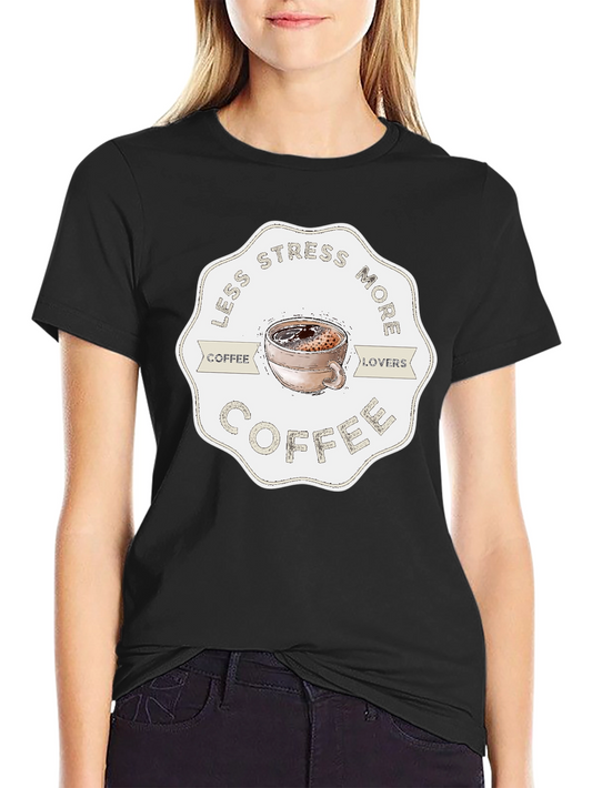 Less Stress More Coffee Graphic Tee