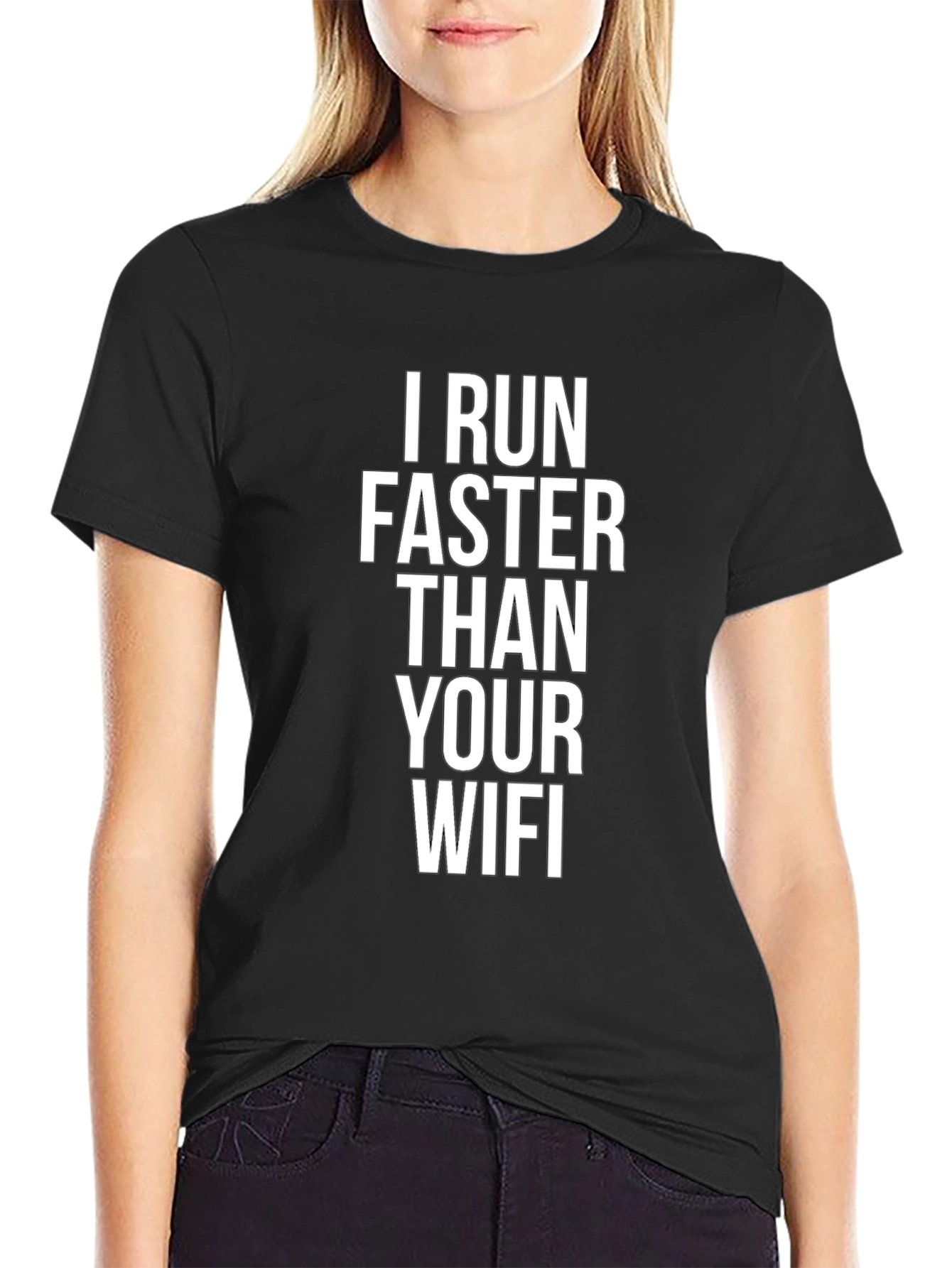 I Run Faster Than Your WiFi Graphic Tee